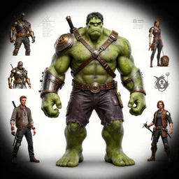 steampunk hulk, character sheet, concept design, contrast, hot toys, kim jung gi, greg rutkowski, zabrocki, karlkka, jayison devadas, trending on artstation, 8 k, ultra wide angle, pincushion lens effect