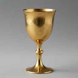 goblet, gold cup, scratched metallic pattern, particles defocused, haze