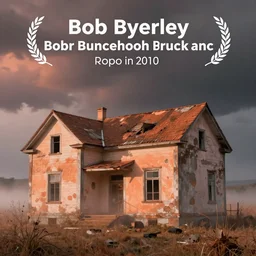 A beautiful assemblage of an old, abandoned house. light orange, misty rose by Bob Byerley stormy