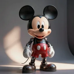 a beautiful cyborg mickey mouse