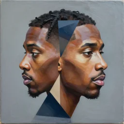 Frank Ocean profile picture by Sachin Teng, asymmetrical, Organic Painting , Matte Painting,  geometric shapes, hard edges, graffiti, street art:2 by Sachin Teng:4