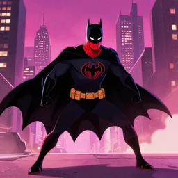 Batman in the style of Into the Spiderverse