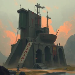 cargo cult architecture and symbols by greg rutkowski, trending on artstation, favorites on deviantart, high quality art. artwork masterpieces, award winning