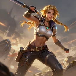 Marisa Miller   as an Apex Legends character digital illustration portrait design by, Mark Brooks and Brad Kunkle detailed, gorgeous lighting, wide angle action dynamic portrait