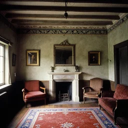 the interior of an old house in devonshire that is probably haunted, delicate embellishments, painterly, offset printing technique, photographed on kodachrome by brom, robert henri, walter popp