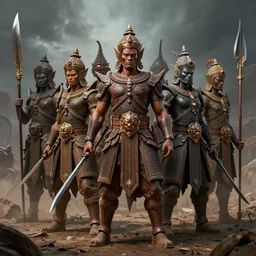 ultra high resolution khmer warlords assemble, high detailed, by greg rutkowski and artgerm