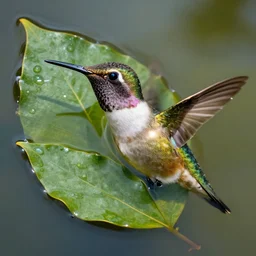 seal melted leaf liquephotographs submerged hummingbird digitalart