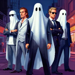 vote ghost as our president. pop art, pixel, bioshock art style, gta chinatown art style, dynamic proportional, dynamic composition, face features, body features, ultra realistic art, digital painting, concept art, smooth, sharp focus, illustration, intricate, without duplication, elegant, confident posse, art by artgerm and richard hamilton and mimmo rottela, kirokaze and paul robertson