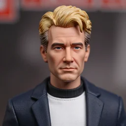 hot toys figurine of david lynch, realistic, up close image, 1 / 1 6 th scale, unopened, listing image, hd