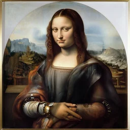 painting of a robot women in the style of a renaissance painting