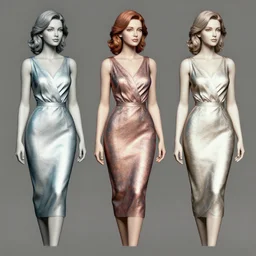 3 d stereo anaglyph of woman in classy dress