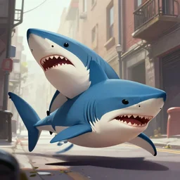 street sharks , digital Art, Greg rutkowski, Trending cinematographic artstation