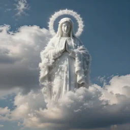 clouds shaped like outline of virgin mary