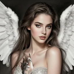 beauty girl, wings, angel sexy, hyper detailed, insane details, intricate, elite, elegant, luxury, by ismail inceoglu dragan bibin hans thoma greg rutkowski alexandros pyromallis rene maritte illustrated, perfect face, fine details, realistic shaded, fine - face, pretty face