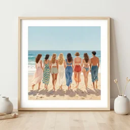 beachy art print, beach theme, rebecca alred, melissa sixma, ingrid johnson, paige spearin, avantika subramanian, deepak yadav, abbeh holden, erin stein,