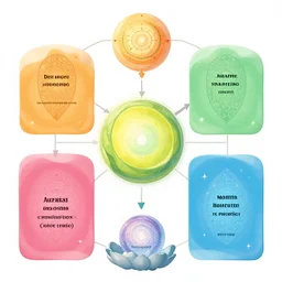 a multicolored diagram of how to astral project into different dimensions