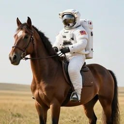 horse sitting on astronaut, hyperrealistic masterpiece, artstation, cgsociety, kodakchrome, golden ratio, detailed, 8 k