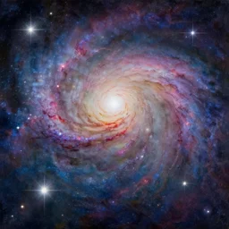 a swirly galaxy mix of stars and the universe itself. hazy oil impressionist style by monet