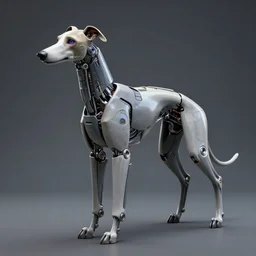robot greyhound, brutalist,