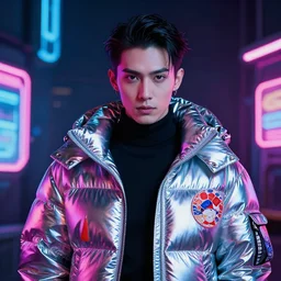 detailed portrait Quest Love Neon Operator, cyberpunk futuristic neon, reflective puffy coat, decorated with traditional Japanese ornaments by Ismail inceoglu dragan bibin hans thoma  detailed portrait Neon Operator Girl, cyberpunk futuristic neon, reflective puffy coat, decorated with traditional Japanese ornaments by Ismail inceoglu dragan bibin hans thoma greg rutkowski Alexandros Pyromallis Nekro Rene Maritte Illustrated, Perfect face, fine details, realistic shaded, fine-face, pretty face