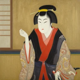 oil painting scene from kabuki by kim jung gi