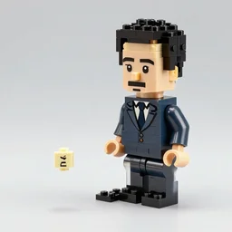 Alfred Hitchcock made of legos