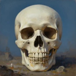 [ skull - shaped ] buddhist temple, matte painting, 4 k, masterpiece, digital art, octane render, trending on artstation, oil on canvas