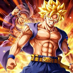 luffy, ssj 3 dbz, high detailed
