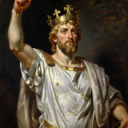 beautiful detailed expressive impressionistic oil painting portrait of ancient roman god emperor steve buscemi ascending on high wearing the civic crown, renaissance painting, dark background, art by anders zorn, wonderful masterpiece by greg rutkowski, expressive brush strokes, beautiful cinematic light, american romanticism by greg manchess, jessica rossier