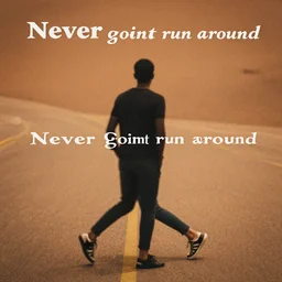never gonna run around