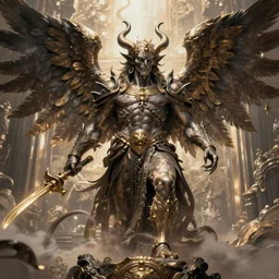 rebulon the ancient arch angel - demon, by greg rutkowski and giger, masterpiece concept art, 8 k, intricate detail, cinematic lighting, epic pose, deep colors, majestic view