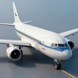 retro futuristic commercial airplane, 8 k photorealistic, hd, high details, trending on artstation