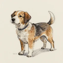crudely drawn dog