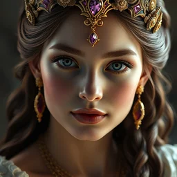 portrait of wonderful princess of amethyst with fair skin, ornate 8 k gorgeous intricate detailed, accent lighting, dramatic light, octane render