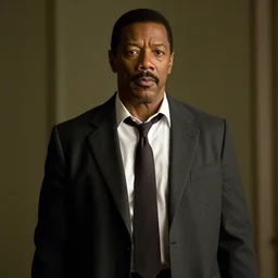 cinematic still of Samuel L Jackson playing Patrick Bateman, American Psycho