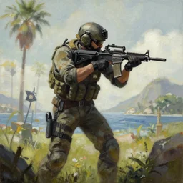 Call of duty island, painting