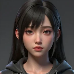 clothed, worksafe. cgsociety, by wlop, ilya kuvshinov, krenz cushart, greg rutkowski, trending on artstation. zbrush sculpt, octane, maya, houdini, vfx. close - up face of a cute young anime japanese filipino girl with make - up lipstick mascara. cinematic dramatic atmosphere, sharp focus, soft volumetric studio lighting.