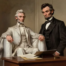 depiction of abraham lincoln signing the declaration of independence, illustration by mandy jurgens and william adolphe bouguereau, artgerm, 4 k, digital art, surreal, highly detailed, artstation, digital painting, concept art, smooth, sharp focus, illustration by mandy jurgens and william adolphe bouguereau