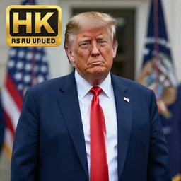 Donald Trump arrested by FBI, still from news footage, detailed, 4k