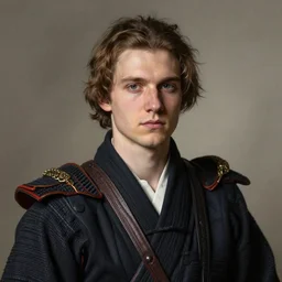 realistic detailed portrait of a young slavic!!! samurai by Gregory Crewdson, Irving Penn, Rembrandt, Alex Horley and Jimmy Nelson!