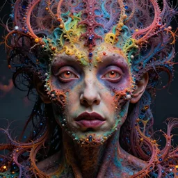 ai created art realistic fine detail fractal colorful cinematic ultra detailed sharp focus super beautiful skin bizarre amazing h. r. giger