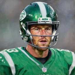 facial portrait, new york jets quarterback tom brady, oil on canvas by william sydney mount, trending on artstation