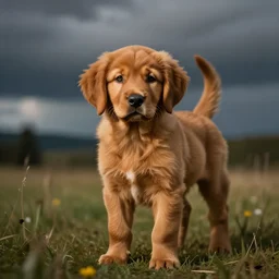 adorable crimson puppy