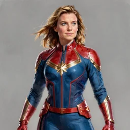 Hugh Jackman as Captain Marvel high quality digital painting in the style of James Jean