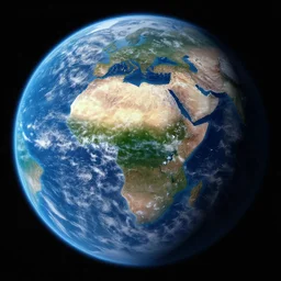 looking down on the planet Solaris