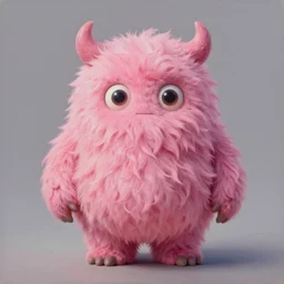 oil painting of a cute fluffy pink monster surrealistic, extremely detailed, sharp focus, wide view, full body shot, smooth, digital illustration, m, james jean, by rossdraws, frank franzzeta, mcbess, sakimichan, brosmin, danton fadeev, steve simpson