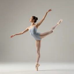 a female ballet dancer, dynamic pose, dance photography, pastel colors palette, anatomically accurate, perfect form, high detail, natural light, photorealistic