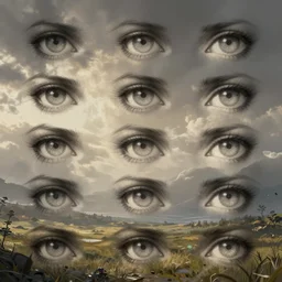 game asset sheet, how to sketch eyes different angles overlay