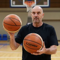 padre pio holding basketball