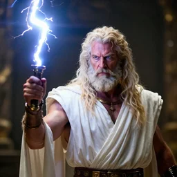 richard dawkins as zeus!!!, god of thunder, greek god, white robe, thunderbolt, in mortal kombat, mythology, fantasy, detailed face, splash art, movie still, cinematic lighting, dramatic, octane render, long lens, shallow depth of field, bokeh, anamorphic lens flare, 8 k, hyper detailed, 3 5 mm film grain